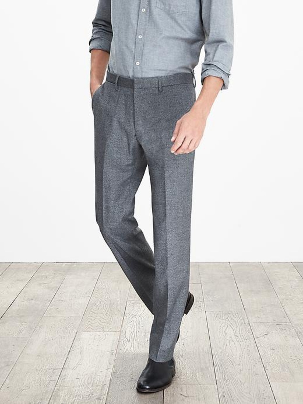 Banana Republic Modern Slim Fit Grey Dress Wool Pants Size 32